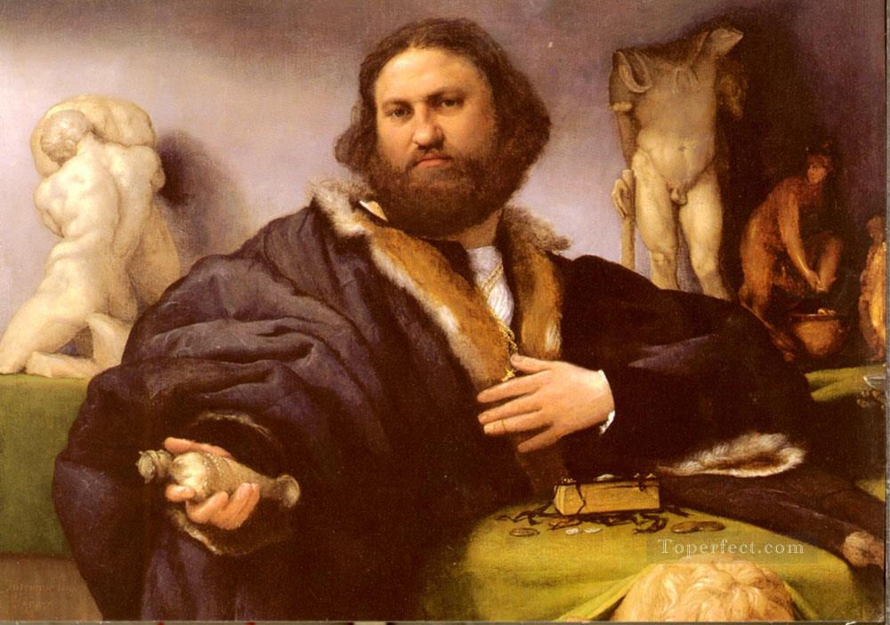 Retrato de Andrea Odoni Renacimiento Lorenzo Lotto Pintura al óleo